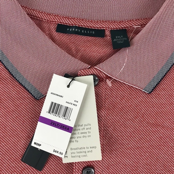 Perry Ellis Mens Haute  Polo Shirt - Picture 5 of 6